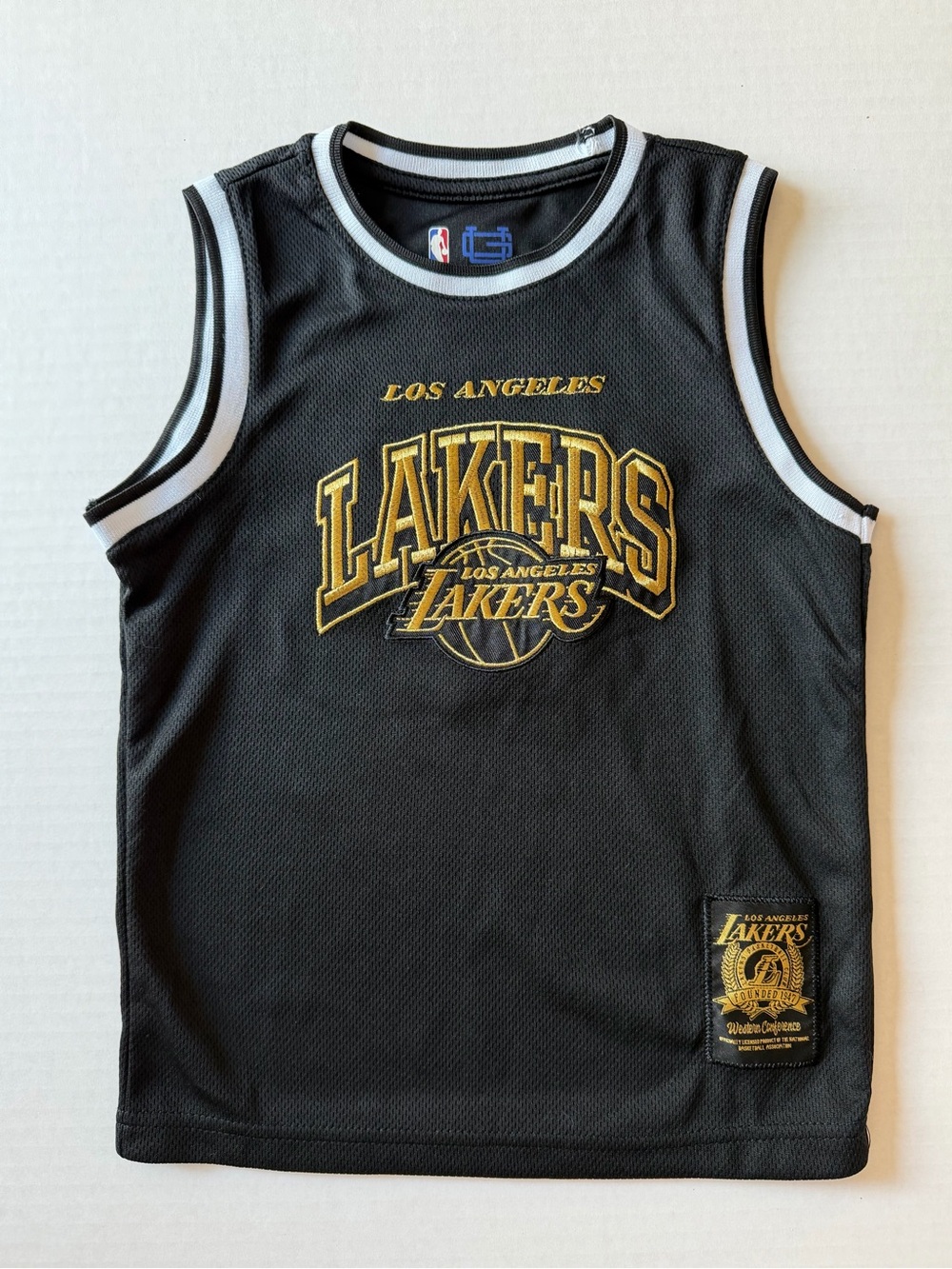 NBA Ultra Game Kids Size 4 LA Lakers Black Mesh Jersey Tank